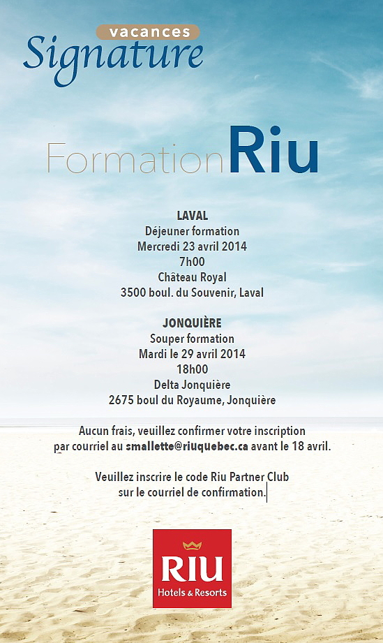 RIU propose deux formations  RIU propose deux formations