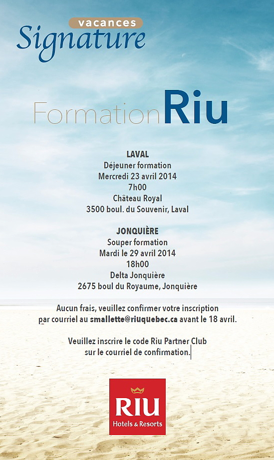 RIU propose deux formations 