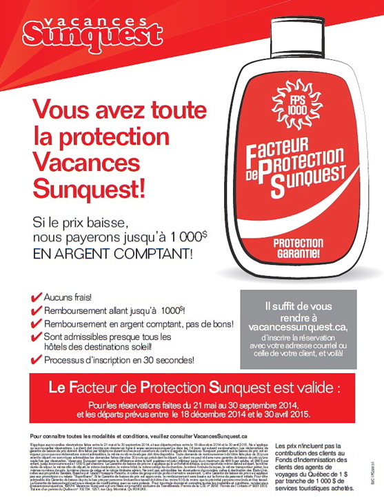 Appliquez votre facteur de protection Sunquest Appliquez votre facteur de protection Sunquest