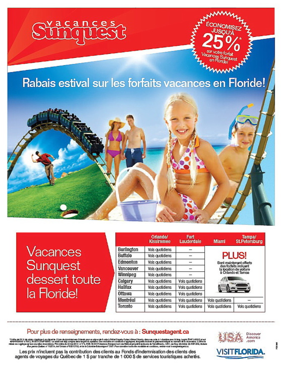 Vacances Sunquest dessert toute la Floride Vacances Sunquest dessert toute la Floride