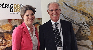 Armelle Tardy-Joubert directeur Canada d'Atout France et Jean-Fred Droin président du Comité départemental du tourisme Dordogne-Périgord