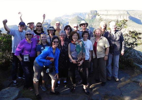 Le groupe devant le Blyde canyon