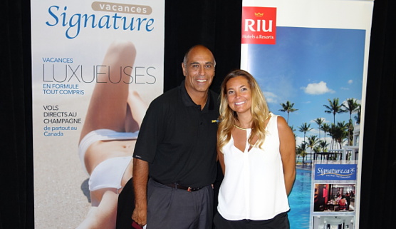 Gustavo Moor du Groupe Sunwing et  Sandra Mallette des hôtels RIU Gustavo Moor du Groupe Sunwing et  Sandra Mallette des hôtels RIU