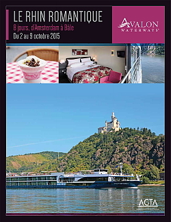 La brochure sur la croisière fluviale accompagnée en français d’Avalon en Europe est maintenant disponible