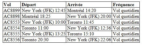Air Canada prend une longueur d'avance sur les voyages d'été aux États-Unis en ajoutant de nouvelles liaisons pour l'aéroport JFK au départ de Toronto et de Montréal