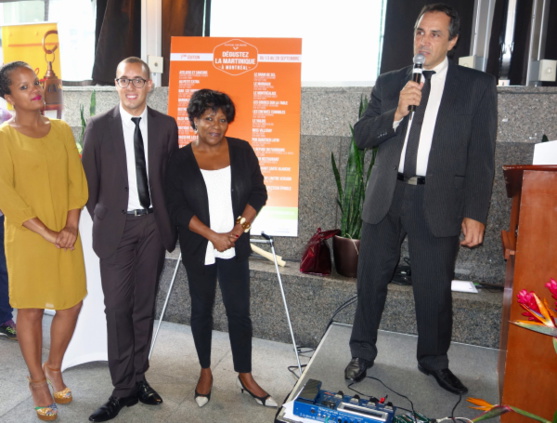 Jessica Marie et Antoine Omère du CMT Montréal, Muriel Wiltord, directrice du CMT pour les Amériques et Patrice Bensalem, directeur général du CMT .