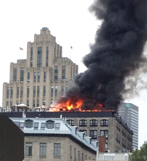 Canandes affecté par un incendie dans le vieux-port de Montréal 