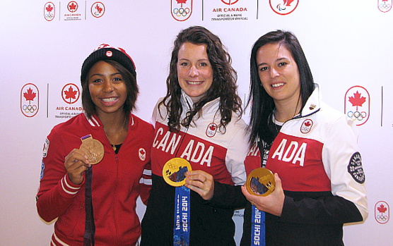 Les médaillées olympiques, Jennifer Abel, Mélodie Daoust et Catherine Ward étaient de la partie