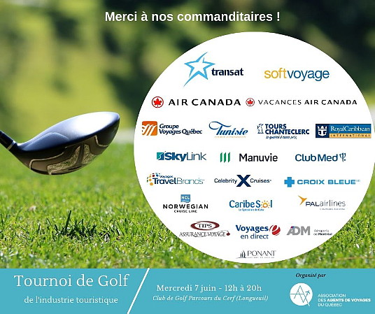 Tournoi de golf de l’industrie touristique : les quatuors et billets individuels sont maintenant en vente !