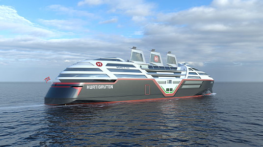 Concept visuel de l’initiative Sea Zero de Hurtigruten Norvège. Crédit : VARD Design.