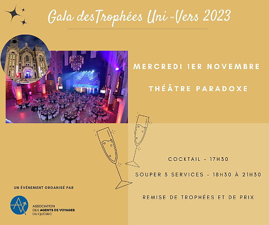 À votre agenda : Le souper-gala des Trophées UNI-Vers 2023