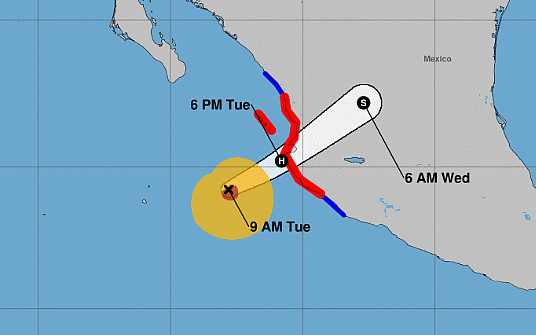 L'ouragan Lidia se dirige vers Puerto Vallarta