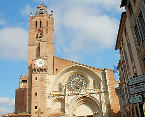 Toulouse est surnommée la ville rose, à cause des pierres rosées qui dominent le paysage Toulouse est surnommée la ville rose, à cause des pierres rosées qui dominent le paysage