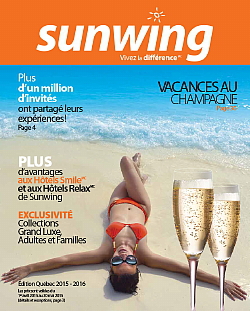 Vacances Sunwing dévoile sa nouvelle brochure 2015-2016
