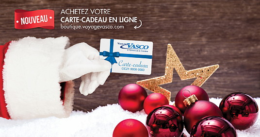 Voyage Vasco lance sa carte-cadeau en version électronique Voyage Vasco lance sa carte-cadeau en version électronique