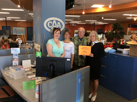 CAA Québec Anick Lauzon, Monique Ouellet, Pierre Giroux, Manon CAA Québec Anick Lauzon, Monique Ouellet, Pierre Giroux, Manon