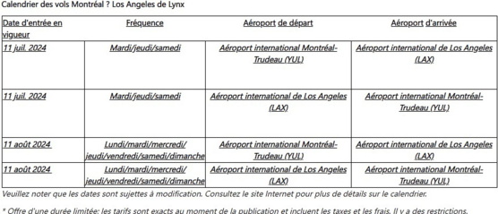 Lynx Air annonce un service Montréal - Los Angeles cet été Lynx Air annonce un service Montréal - Los Angeles cet été