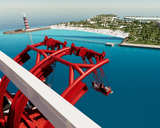 MSC Croisières présente ' Cliffhanger ' le toute première balançoire au dessus de la mer en exclusivité à bord de MSC World America MSC Croisières présente ' Cliffhanger ' le toute première balançoire au dessus de la mer en exclusivité à bord de MSC World America