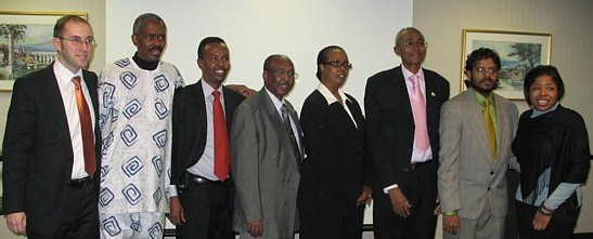 La délégation de Djibouti et les représentants d'ATA et de Daallo ailrines