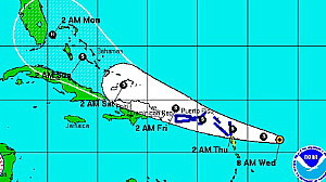 La tempête Erika poursuit sa route  La tempête Erika poursuit sa route