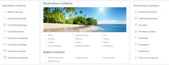 Une nouvelle section Croisière pour Voyage Vasco