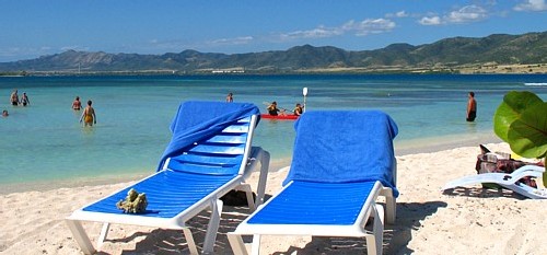 la plage de l'ilot Cayo Blanco