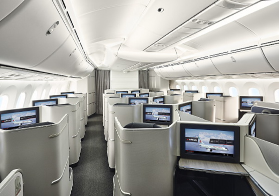La nouvelle cabine de la Classe affaires internationale d'Air Canada à bord de l'appareil 787 Dreamliner La nouvelle cabine de la Classe affaires internationale d'Air Canada à bord de l'appareil 787 Dreamliner
