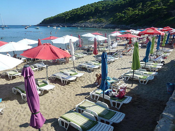 La plage de Lopud La plage de Lopud