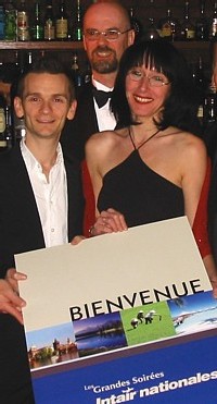 David Boigné directeur général Exotik Tours, Claude Gamache représentant Ventes et Marketing, Nathalie de Montigny coordonnatrice Ventes Exotik Tours.