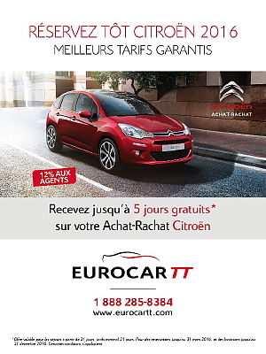 Réservez-tôt Citroën 2016 : meilleurs tarifs garantis ! Réservez-tôt Citroën 2016 : meilleurs tarifs garantis !