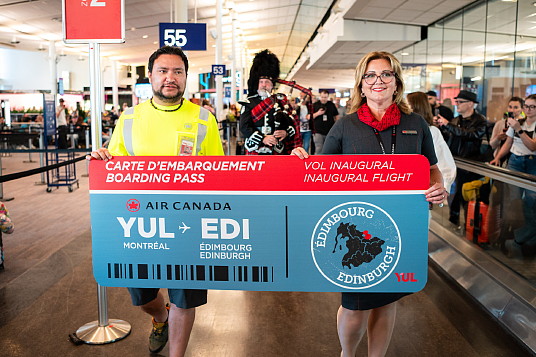 Air Canada inaugure sa liaison Montréal–Édimbourg