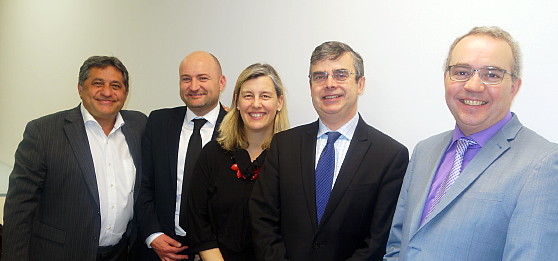 Sam Char, directeur exécutif de Sunwing; Grégory Charrier, attaché commercial Grands comptes de Corsair; Marie-Josée Carrière superviseure communication et marketing de Sunwing; Antoie Huet directeur général adjoint, Affaires commerciales, de Corsair et Thierry Briand, Agent Général de ventes de Corsair au Canada. Sam Char, directeur exécutif de Sunwing; Grégory Charrier, attaché commercial Grands comptes de Corsair; Marie-Josée Carrière superviseure communication et marketing de Sunwing; Antoie Huet directeur général adjoint, Affaires commerciales, de Corsair et Thierry Briand, Agent Général de ventes de Corsair au Canada.