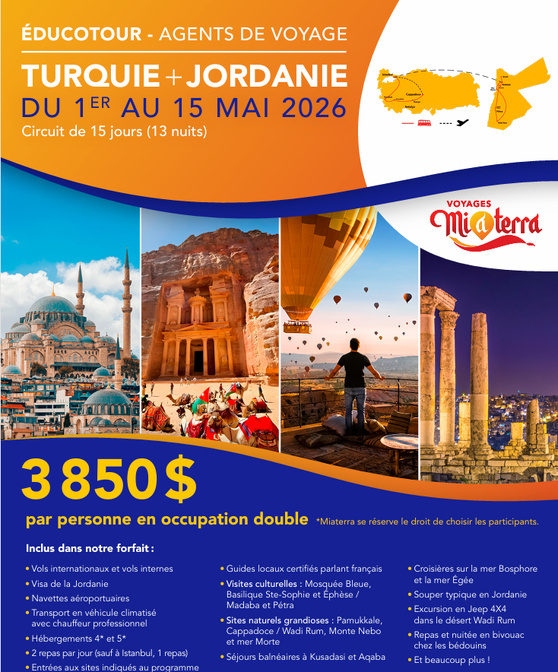 Voyages Miaterra de retour avec un nouveau voyage Éducotour