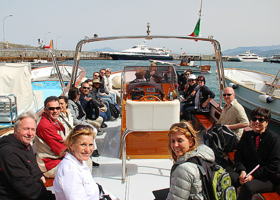Le groupe, au départ de l'excursion autour de Capri