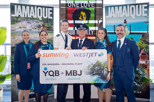 Vacances Sunwing célèbre le retour du vol direct entre Québec et Montego Bay