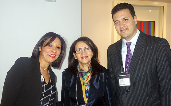 S.E. Mme Nouzha Chekrouni, Ambassadeur du Royaume du Maroc au Canada entourée de Kenza Soubaa et de Chakib Ghadouani de l'Office National Marocains du Tourisme à Montréal et New York respectivement. S.E. Mme Nouzha Chekrouni, Ambassadeur du Royaume du Maroc au Canada entourée de Kenza Soubaa et de Chakib Ghadouani de l'Office National Marocains du Tourisme à Montréal et New York respectivement.