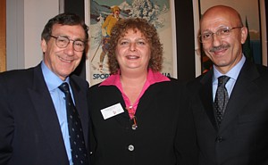 Enzo Colombo, Directeur ENIT - Canada, Annamaria Carrer, Office du Tourisme de Rome et du Latium et Antonio Autilio, sous-ministre de la Formation, travail, culture et des sports de la région de Basilicata