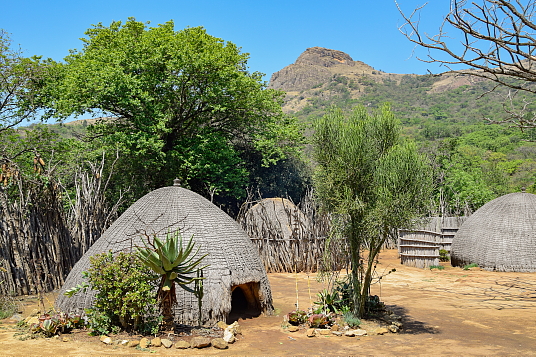 Huttes traditionnelles au Swaziland