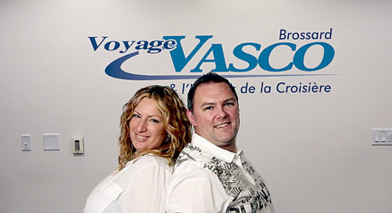 Marie-Alexandra Dupré et Yannick Gamache dans leur agence.