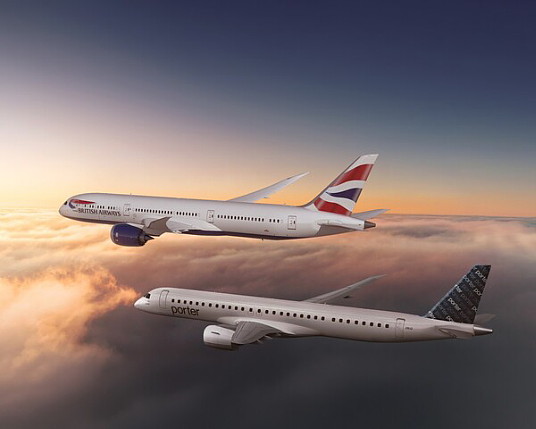 British Airways et Porter Airlines annoncent un nouvel accord de partage de code