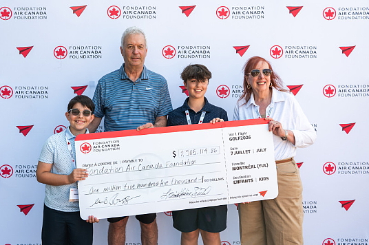 Le quatorzième tournoi de golf annuel de la Fondation Air Canada récolte un montant record de 1,5 million de dollars et célèbre un impact total depuis sa création de plus de 20 millions de dollars
