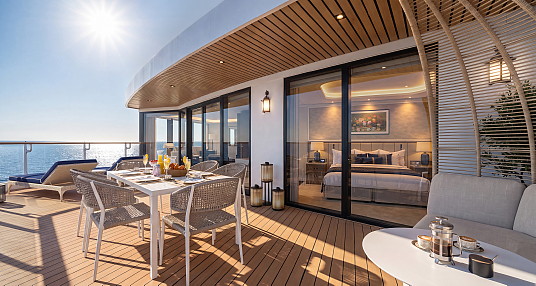 Un aperçu de la nouvelle zone extérieure Bridgeview Suite