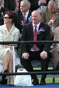 Le président du 400ième, Monsieur Jean Leclerc (photo de Michel Robitaille)