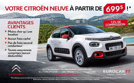 Eurocar TT : finissez la saison avec de grosses économies Eurocar TT : finissez la saison avec de grosses économies