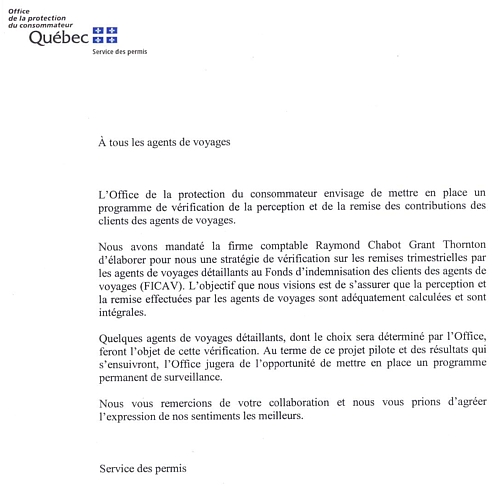La perception et la remise des contributions au FICAV bientôt sous la loupe de l'OPC La perception et la remise des contributions au FICAV bientôt sous la loupe de l'OPC