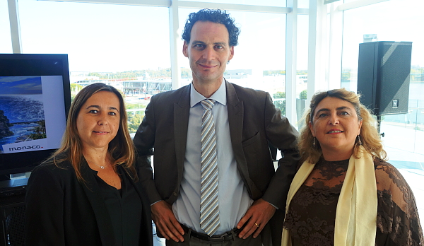 Laurence Aquilina, responsable marketing et ventes; Guy Antognelli, adjoint au directeur et Valérie Tomatis-Nouailhac, responsable des relations de presse - France de de la Direction du Tourisme et des Congrès de la Principauté de Monaco.