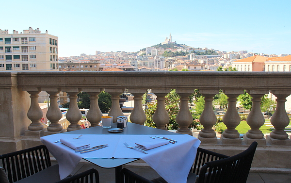 Vue de la terrasse de l'Intercontinental