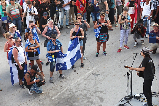 Le groupe québécois Les Respectables étaient parmi les artistes étrangers invités aux "Romerias de Mayo", à Holguin.