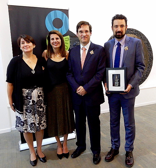 Fernanda Rosas, le consul général du Mexique à Montréal, Alejandro Estivill et Guillermo Gonzàlez, directeur du bureau de tourisme de San Miguel.