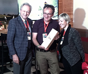 François Margot de la « Fête des Vignerons », Jacques Sennéchael, rédacteur en chef de Vélo Québec et Virginie Baeriswyl Koulibaly